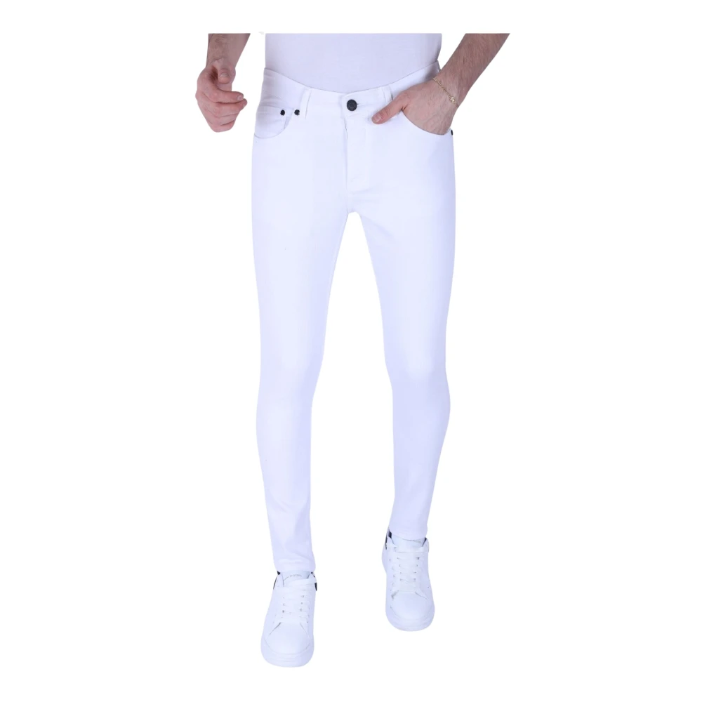 Stilfulde Hvide Herre Jeans Slim Fit Stretch -1089