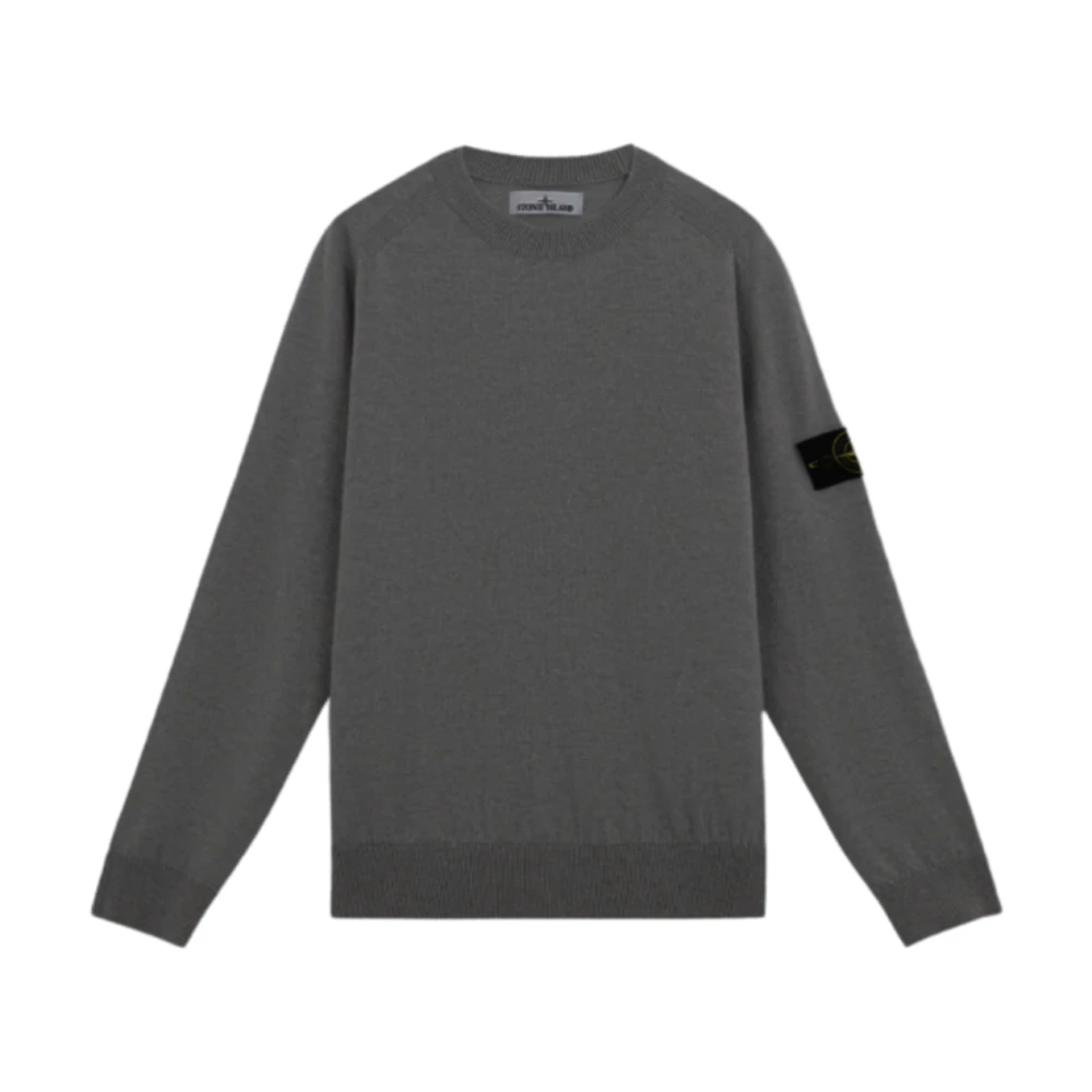 Stone Island Losse Cardigan in Geelong Wol Gray Heren