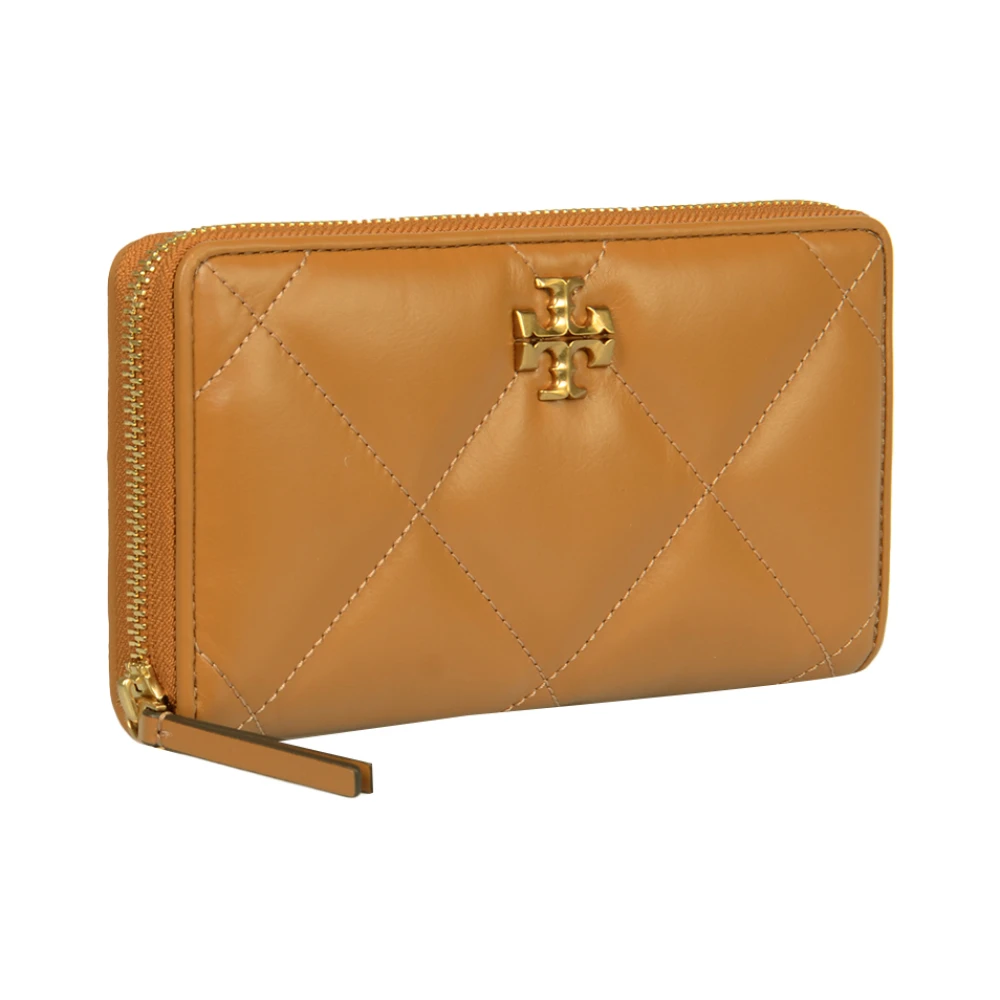 TORY BURCH Diamant Quilt Ritsportemonnee Bruin Brown Dames