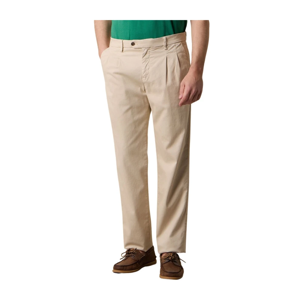 Brooks Brothers Beige Double Pleat Trousers - Male - Chinos - W36 - Trousers