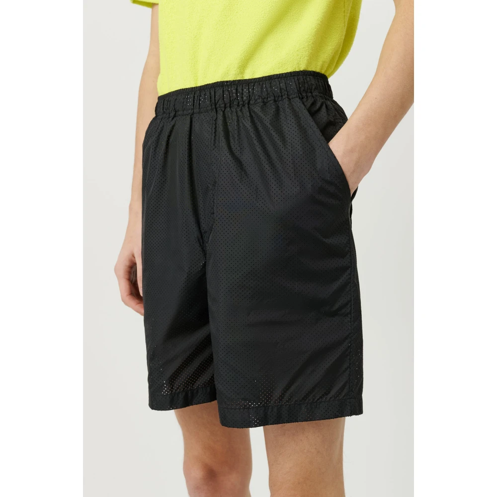 Soulland Sander geperforeerde shorts Black Unisex