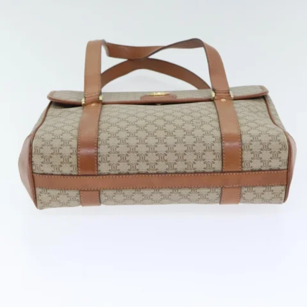 Celine Vintage Pre-owned Canvas handbags Beige Dames