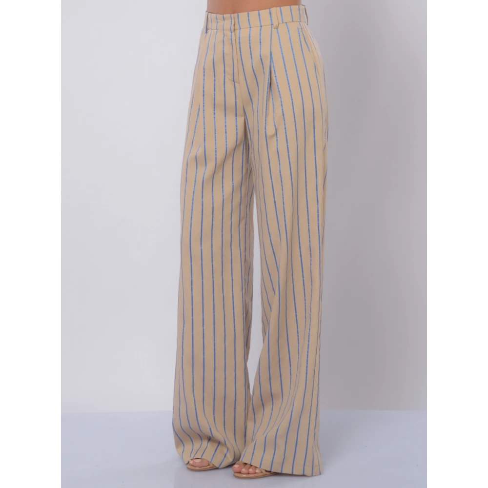 Kaos Gestreept Tailleur Pak Beige Dames