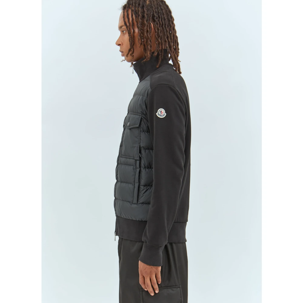 Moncler Gewatteerde Zip-Up Vest Black Heren