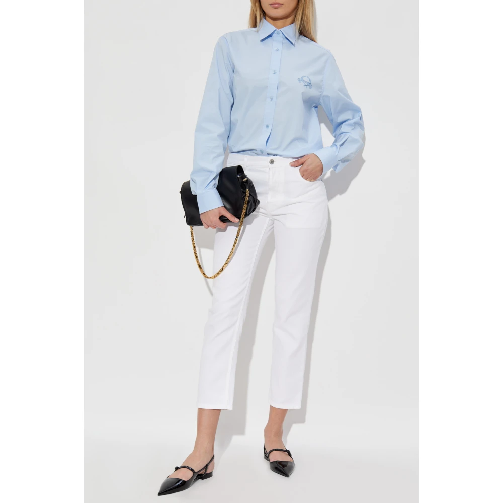 Moschino Jeans met licht toelopende pijpen White Dames