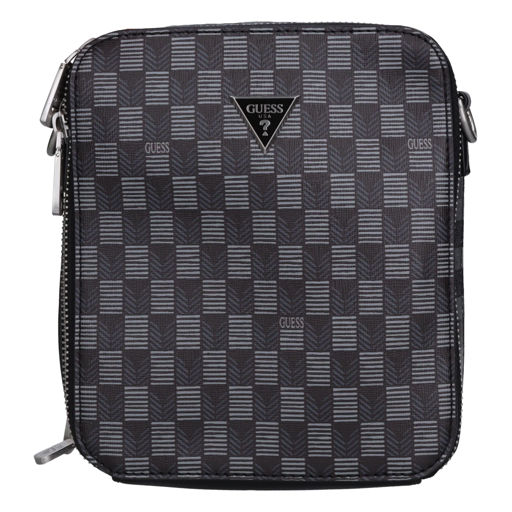 Guess Men's Black Messenger Bag - Cross Body Messenger - One Size - Bags