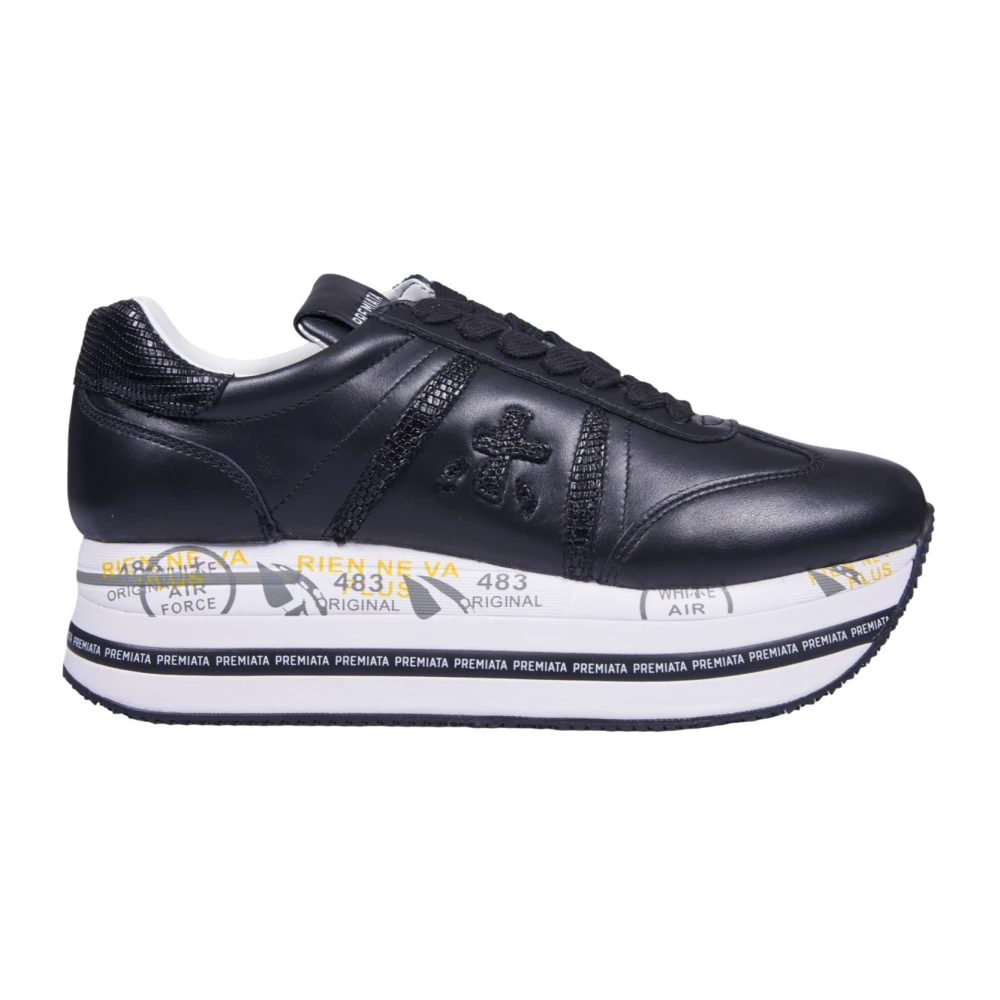Premiata Zwarte Beth Model Platform Sneakers Dames Schoenen