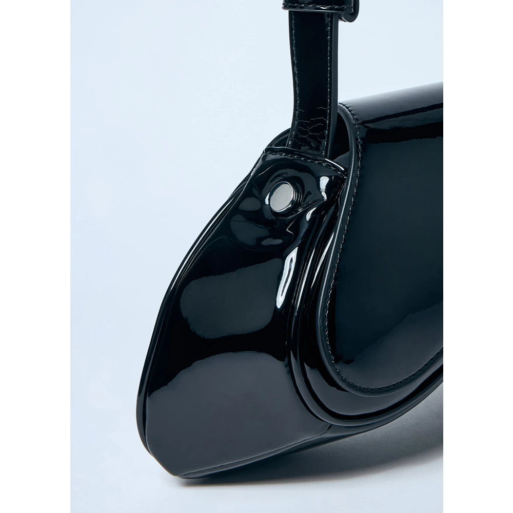 Diesel Crossbody tas in lakafwerking Black Dames