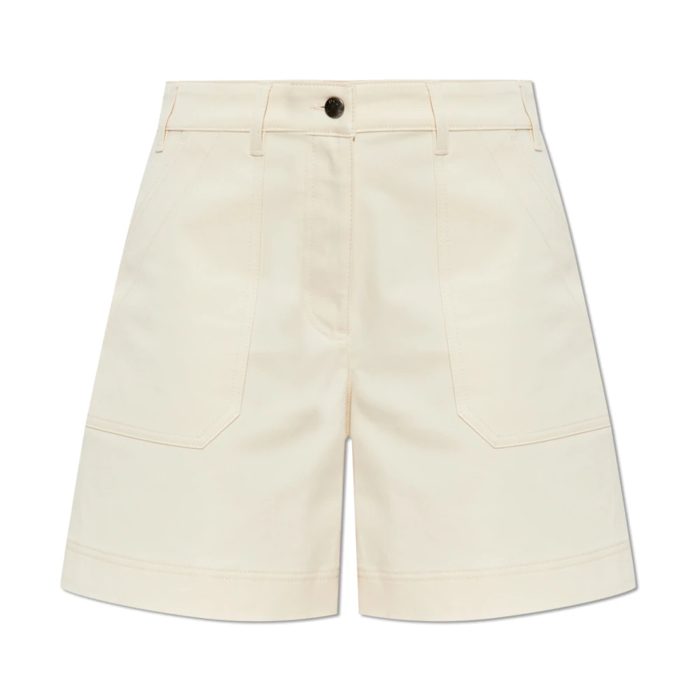 Moncler Women's Beige Short Shorts, Xs, Shorts With Pockets