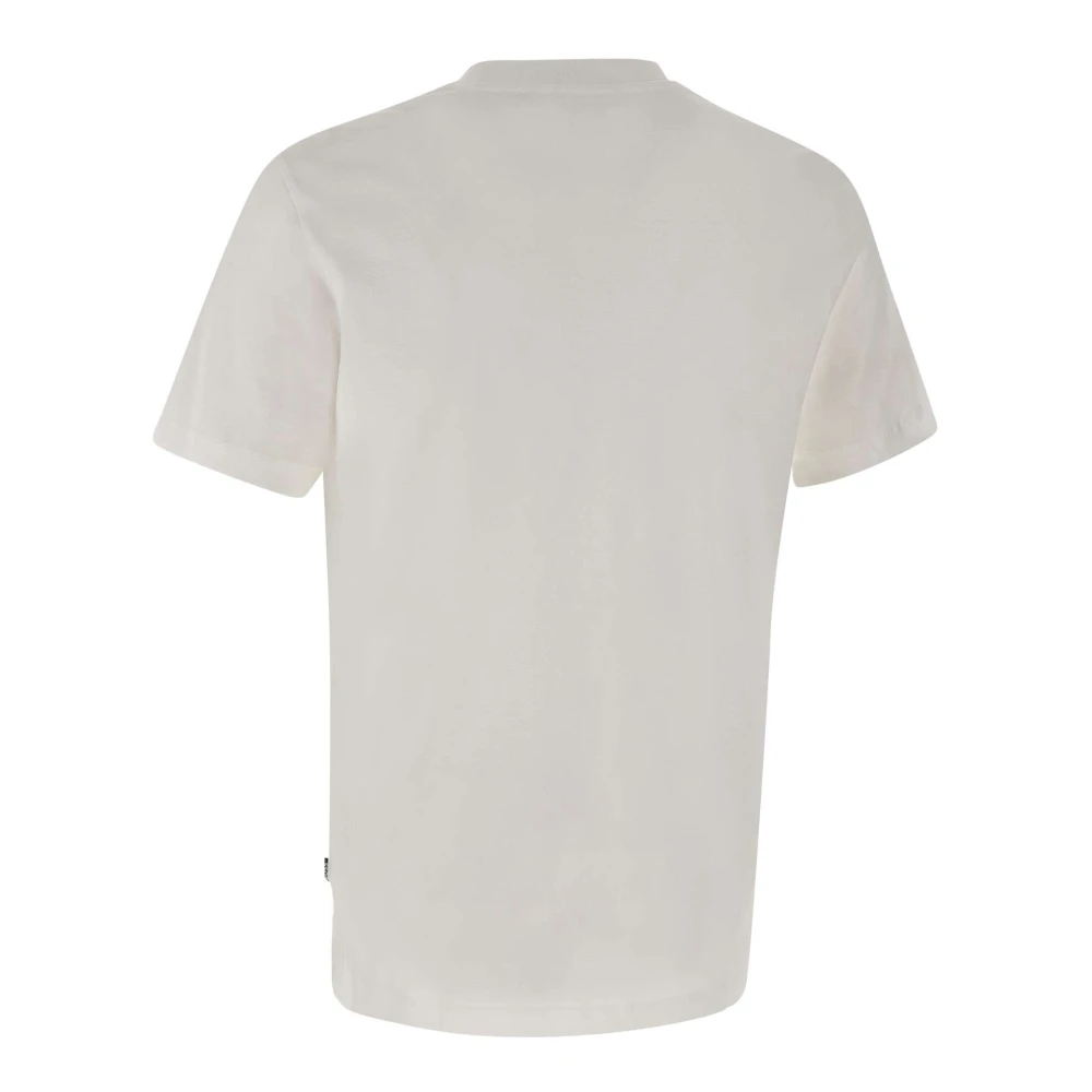 Hugo Boss Wit Gekamd Katoen T-shirt Ronde Hals White Heren