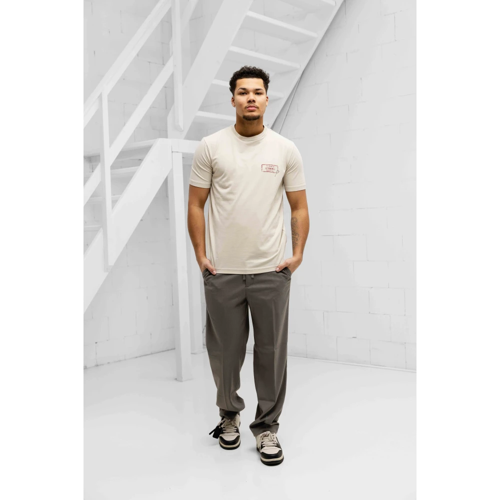 Iceberg Beige Jersey T-Shirt Heren Beige Heren