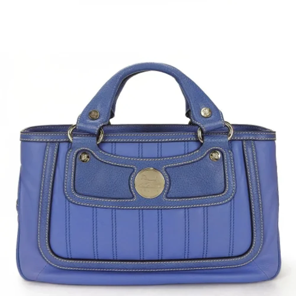 Celine Vintage Pre-owned Leather celine-bags Blue Dames