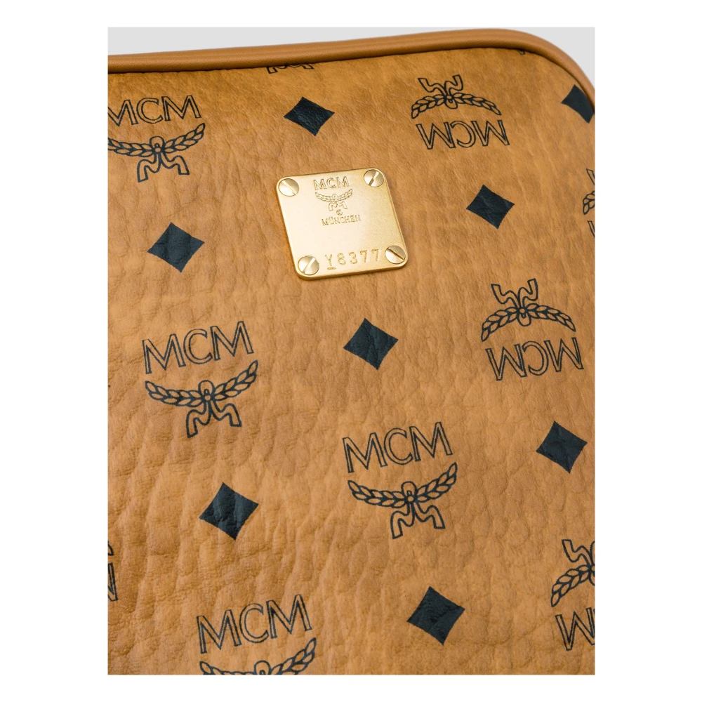 MCM Klassieke Schoudertas in Visetos Brown Dames