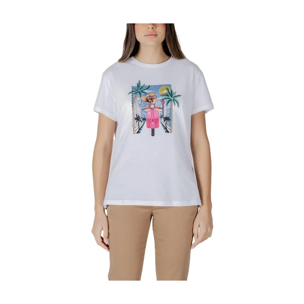 Liu Jo Women's White T-Shirts, Xs, Cotton T-Shirt