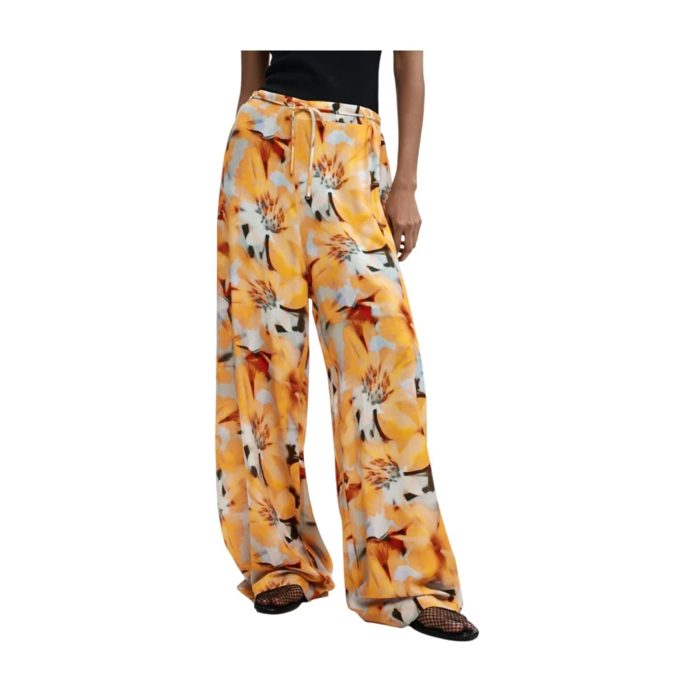 Desigual Mujer Amarillo - Pantalones Anchos - Trousers - S