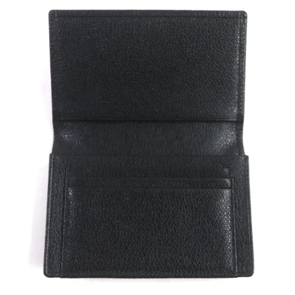 Bvlgari Vintage Pre-owned Leather wallets Black Heren