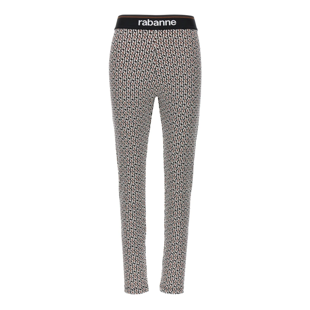 Rabanne Multicolor Monogram Leggings - Female - Leggings - Xs - Trousers