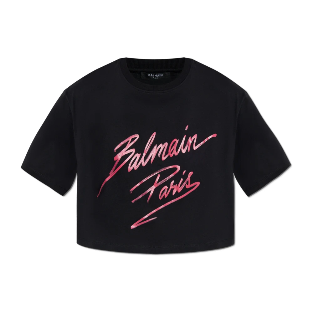 Balmain - Tops > T-Shirts - Black - Balmain - Modalova