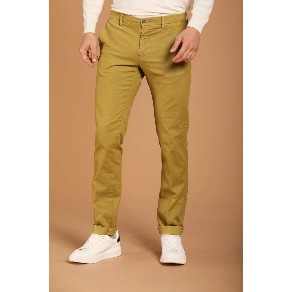 Mason's Stretch Chino Broek Regular Fit Green Heren