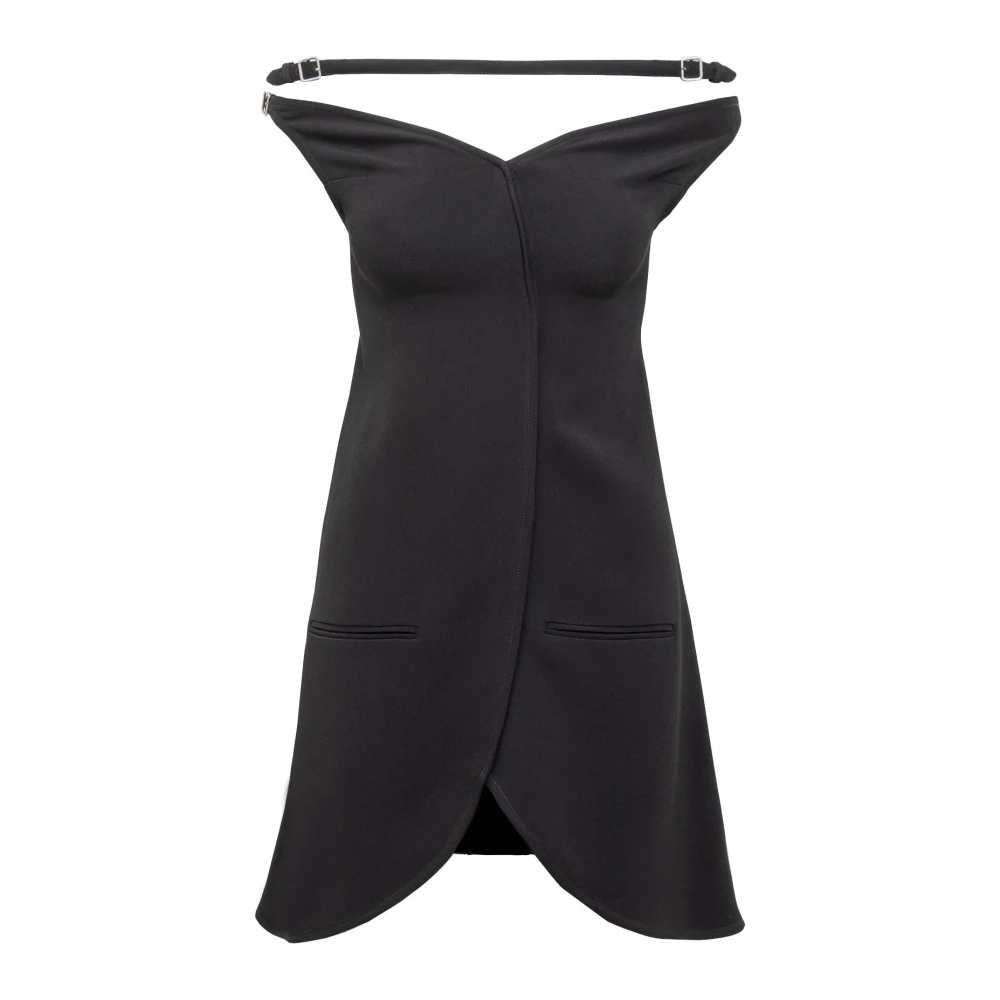 Courrèges Ellipse Mini Jurk Black Dames