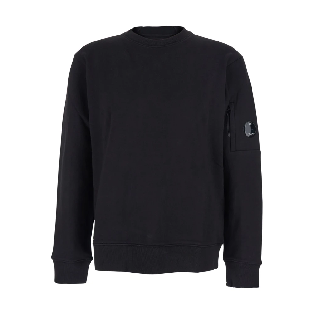 C.p. Company , Sweatshirts, Male, Black, M, Diagonal Raised Fleece Crewneck