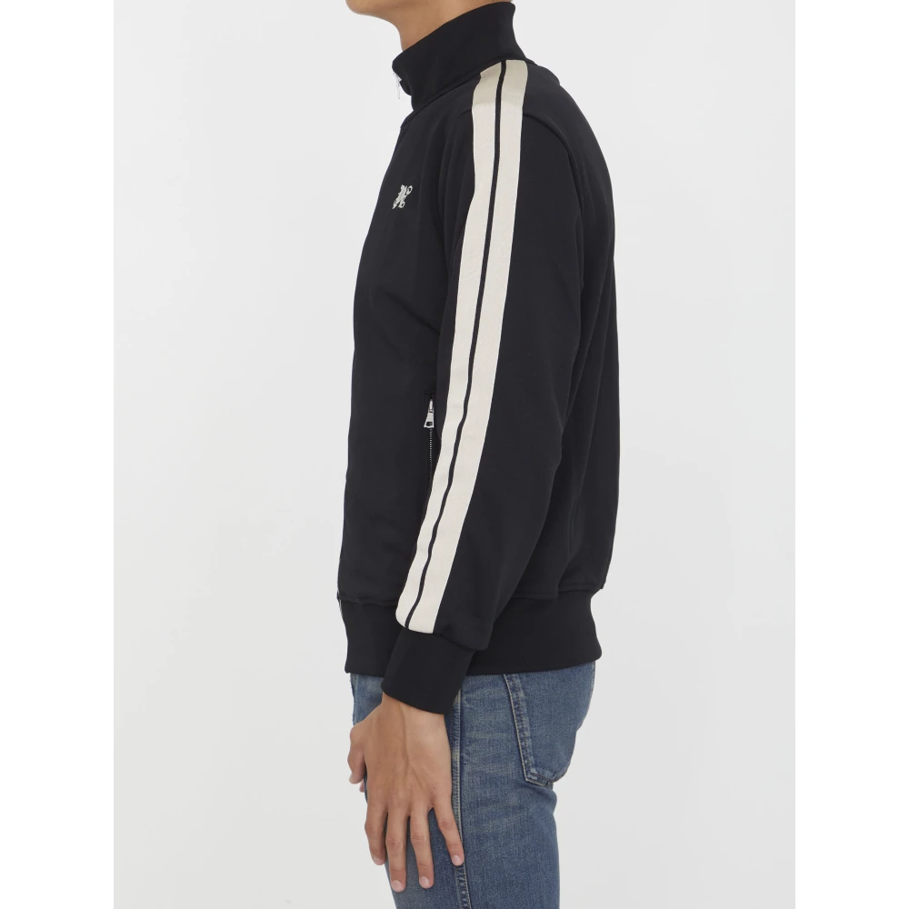 Palm Angels Zwarte trainingsjas met contrastbanden Black Heren