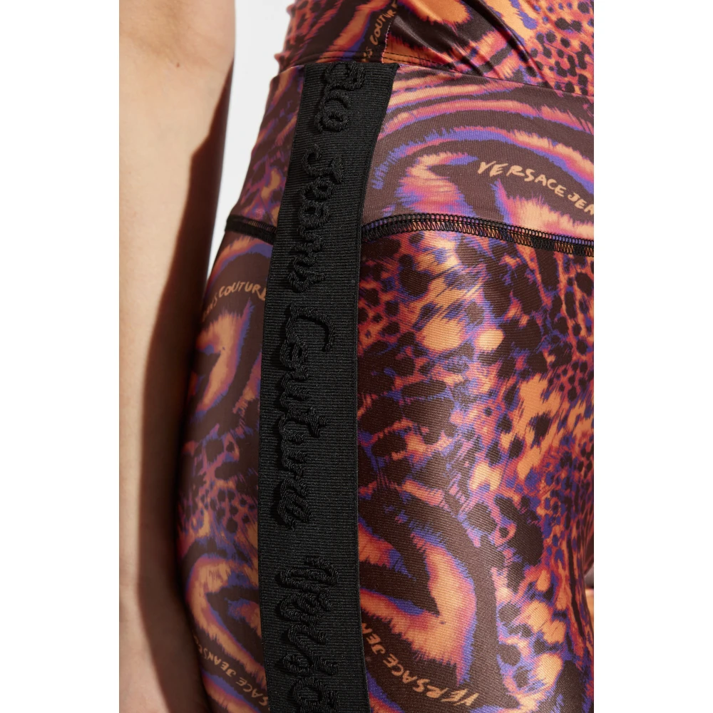 Versace Jeans Couture Leggings met dierenprint Multicolor Dames