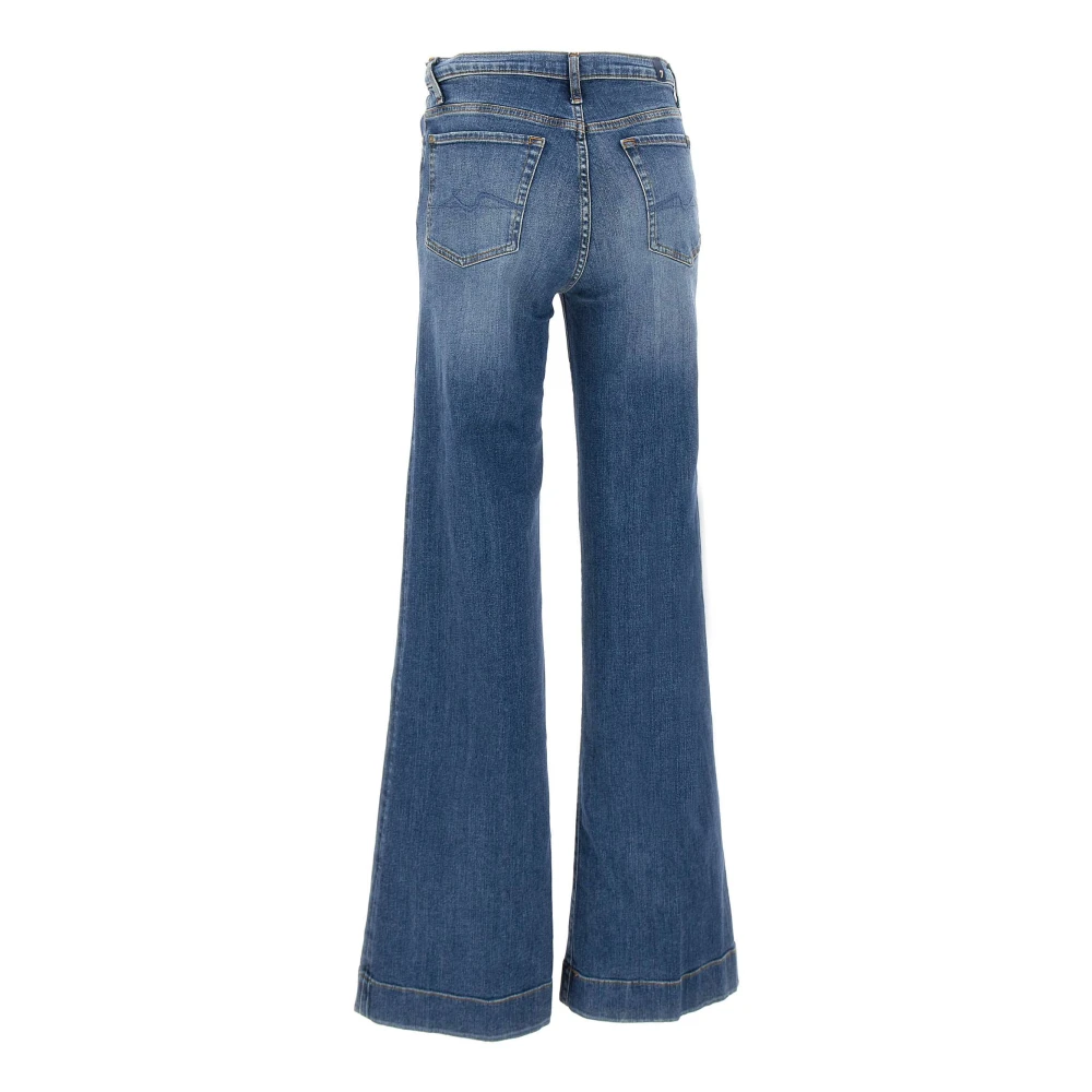 7 For All Mankind Wijde Jeans Denim Blue Dames