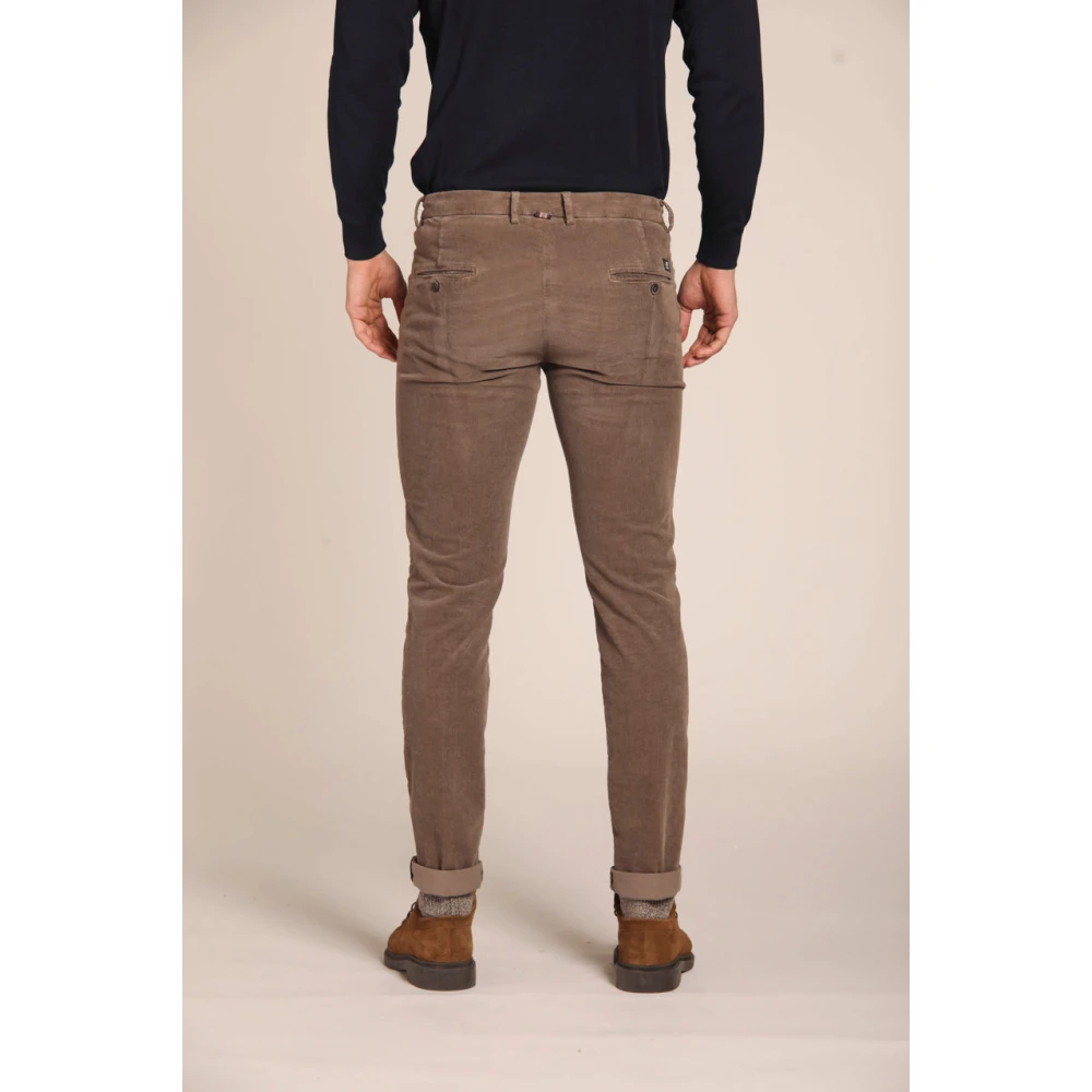 Mason's Slim Fit Fluwelen Chino Broek Brown Heren