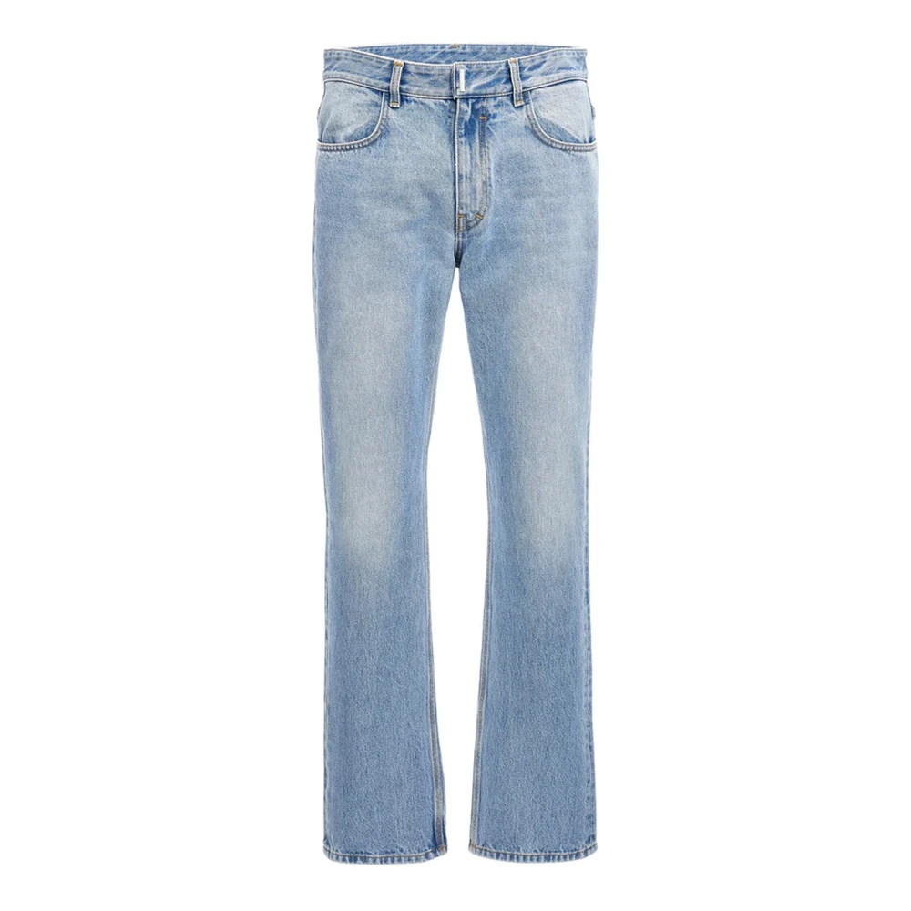 Givenchy Klassiska stentvättade raka jeans Blue, Herr