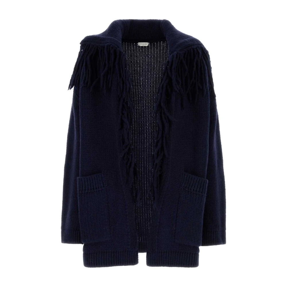 Dries Van Noten Blauwe Wollen Vest Blue Heren
