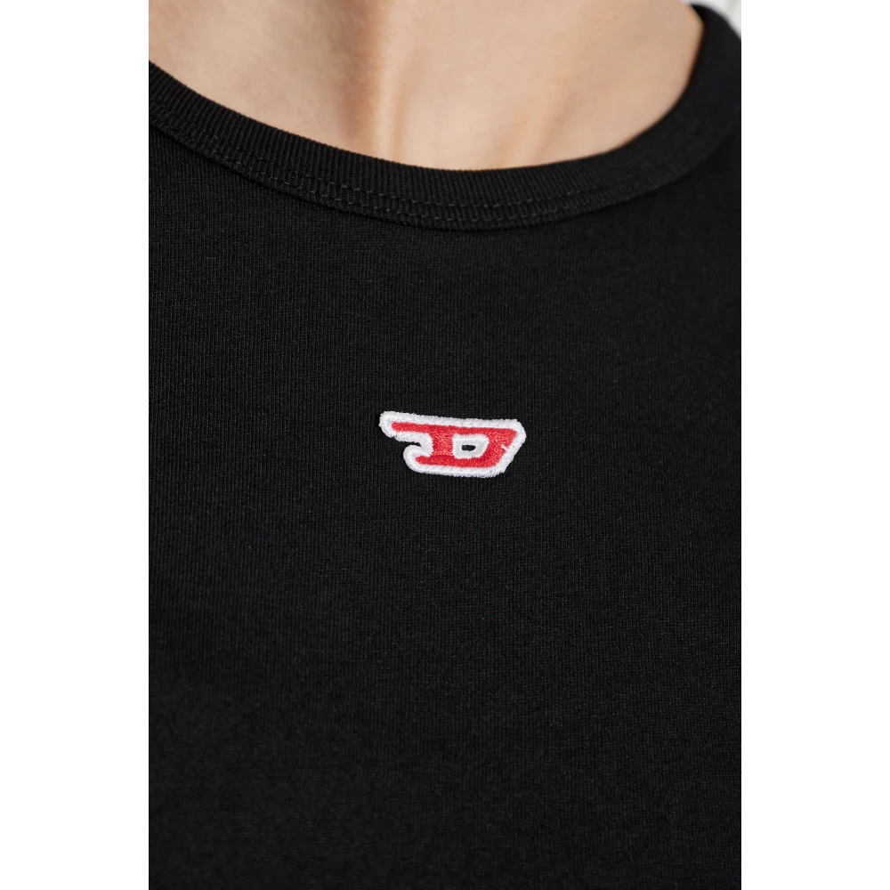 Diesel T-shirt T-Uncutie-Long-D Black Dames