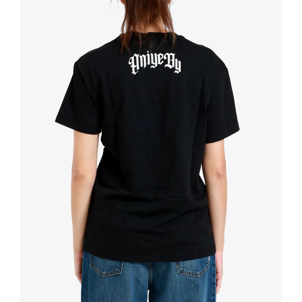 Aniye By Mickey Crew-Neck T-shirt met studs Black Dames