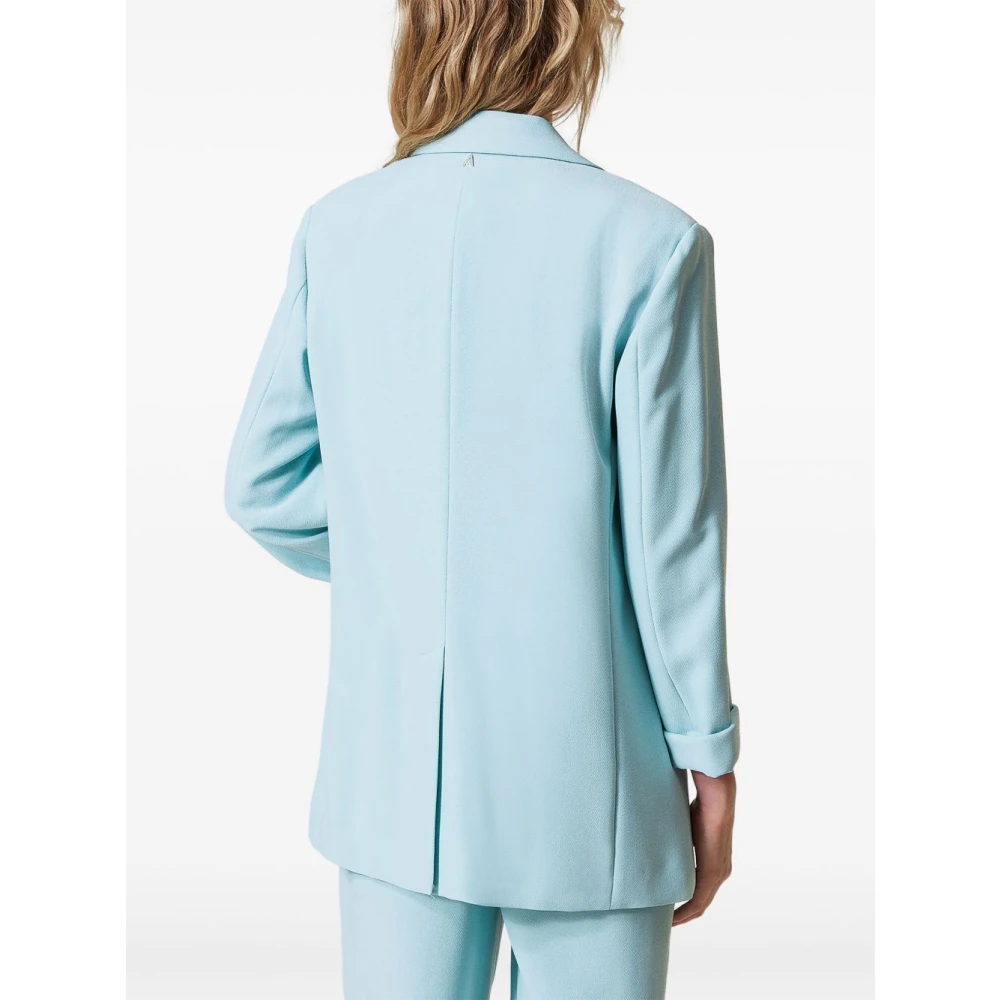 Twinset Stijlvolle Jas Set Blue Dames