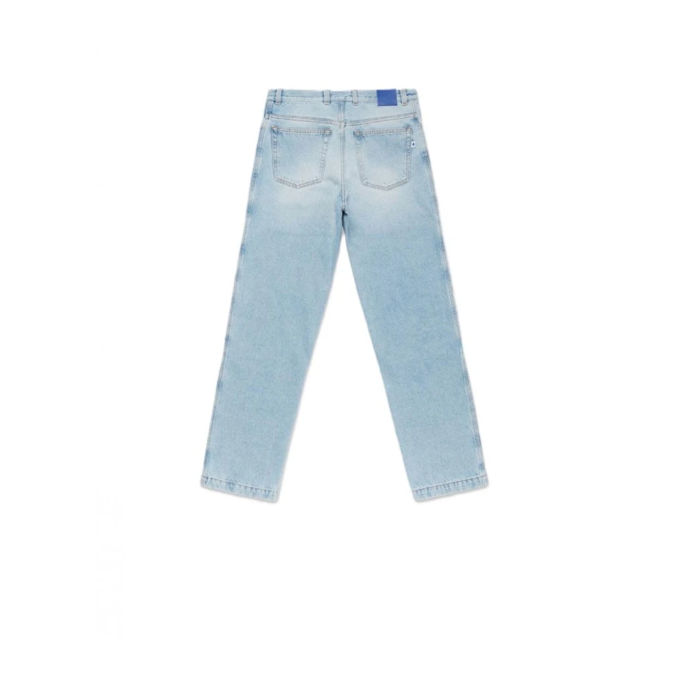 Marcelo Burlon Katoenen Broek Blue Heren