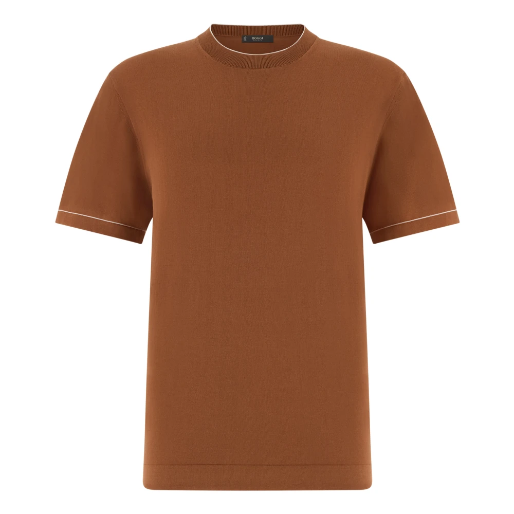 Boggi Milano Hombre Naranja - Camiseta De Punto Crepé De Algodón - Tops - L