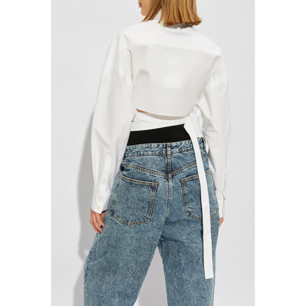 Alaïa Korte shirt White Dames