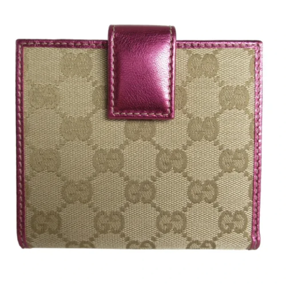 Gucci Vintage Pre-owned Leather wallets Beige Dames