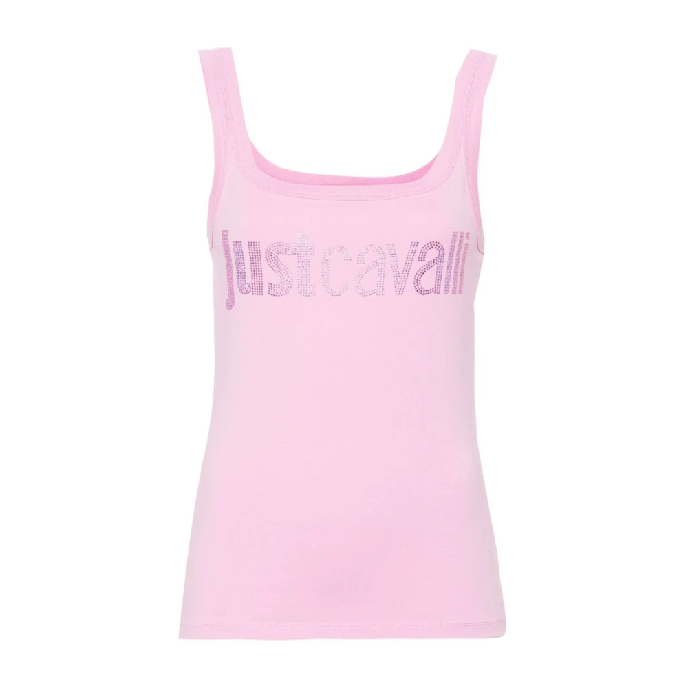 Just Cavalli Roze Jersey Stretch Top Pink Dames