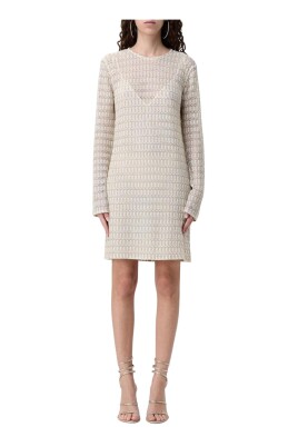 robe-mini-doree-texturee-style-elegant