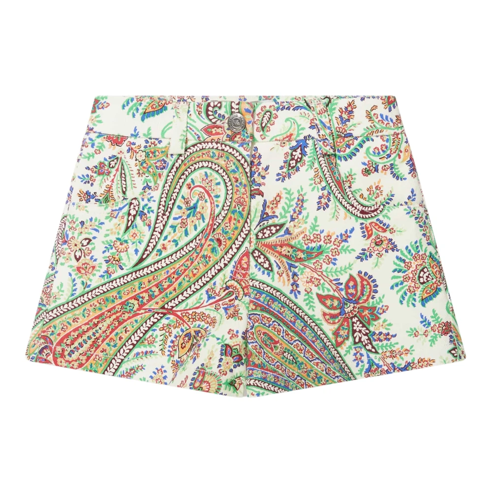 Etro Girls Multicolor Shorts,, Floral Paisley Shorts Size 12 Y
