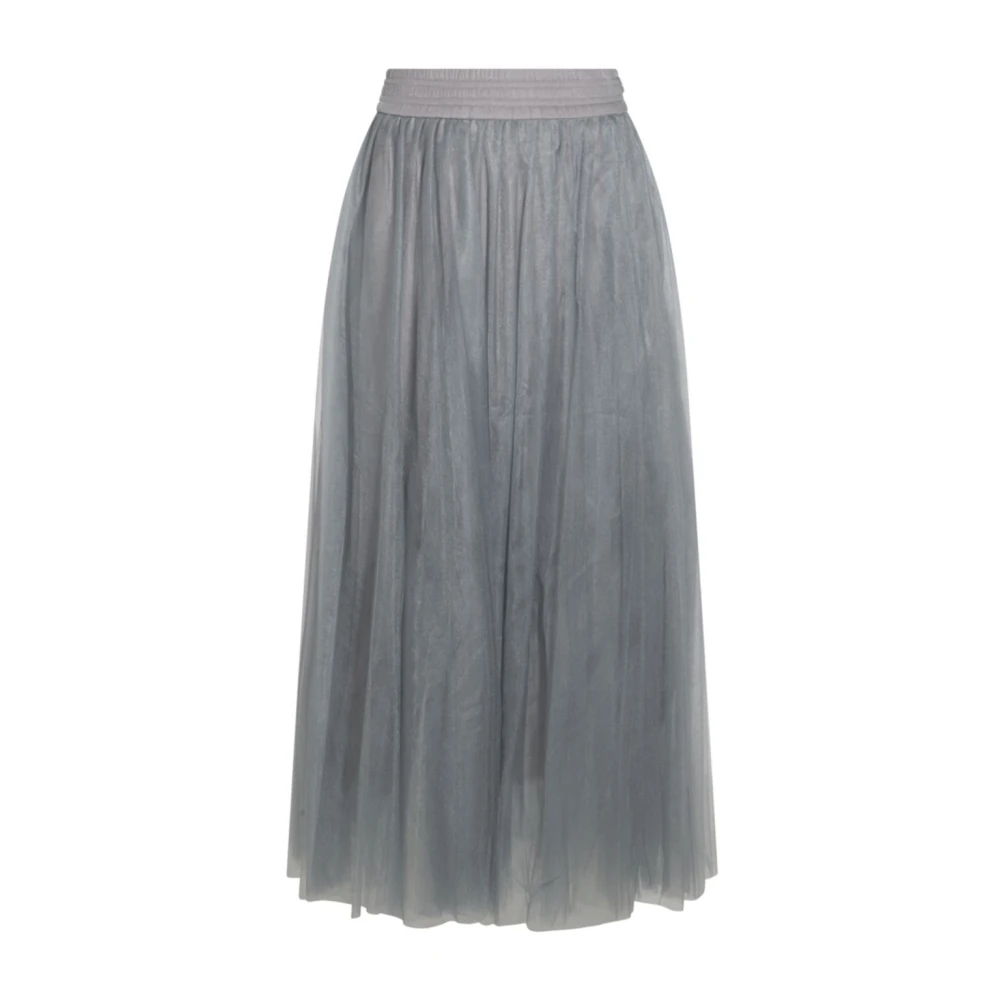 Fabiana Filippi Grijze Rok met Elastische Tailleband Gray Dames