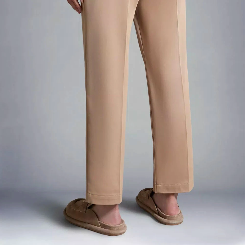 Moncler Casual broek met elastische tailleband Brown Dames
