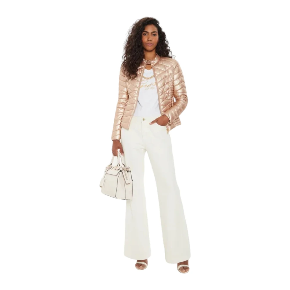 Guess Nep Leren Jas Beige Dames