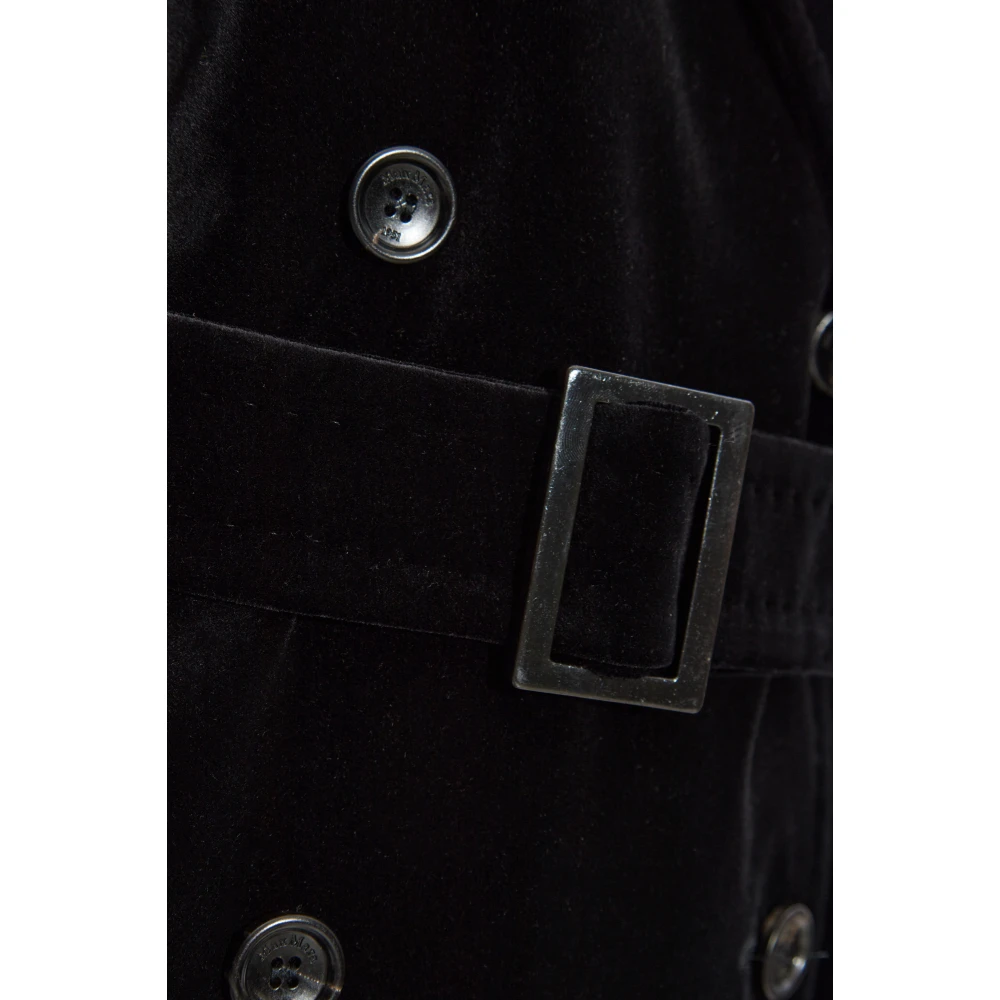 Max Mara Fluwelen jas Lana Black Dames