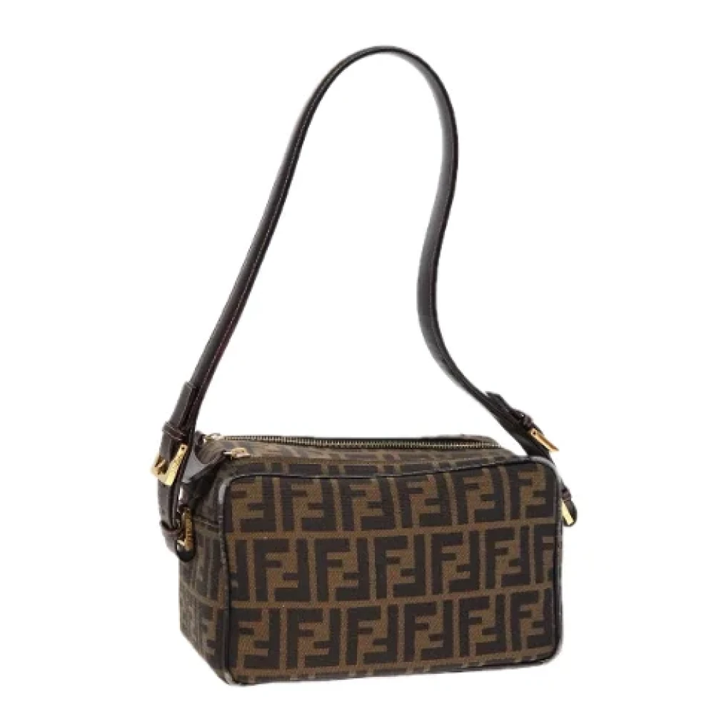 Fendi Vintage Pre-owned Canvas shoulder-bags Brown Dames