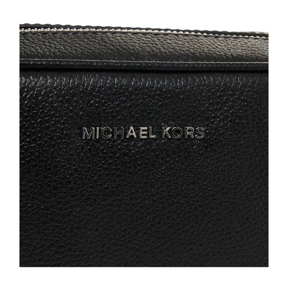 Michael Kors Zwarte leren schoudertas Ginny Black Dames