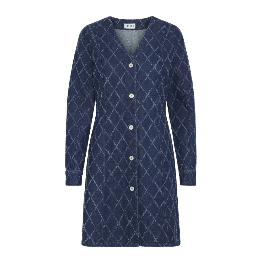 Ichi Damen Blau Hemdkleid Angels - Bild 2