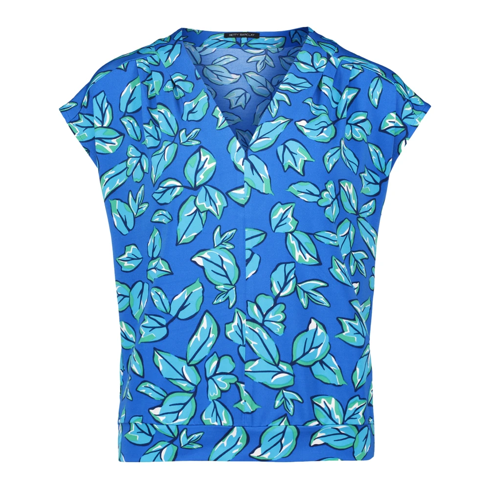 Betty Barclay Bloemen V-hals Printshirt Blue Dames