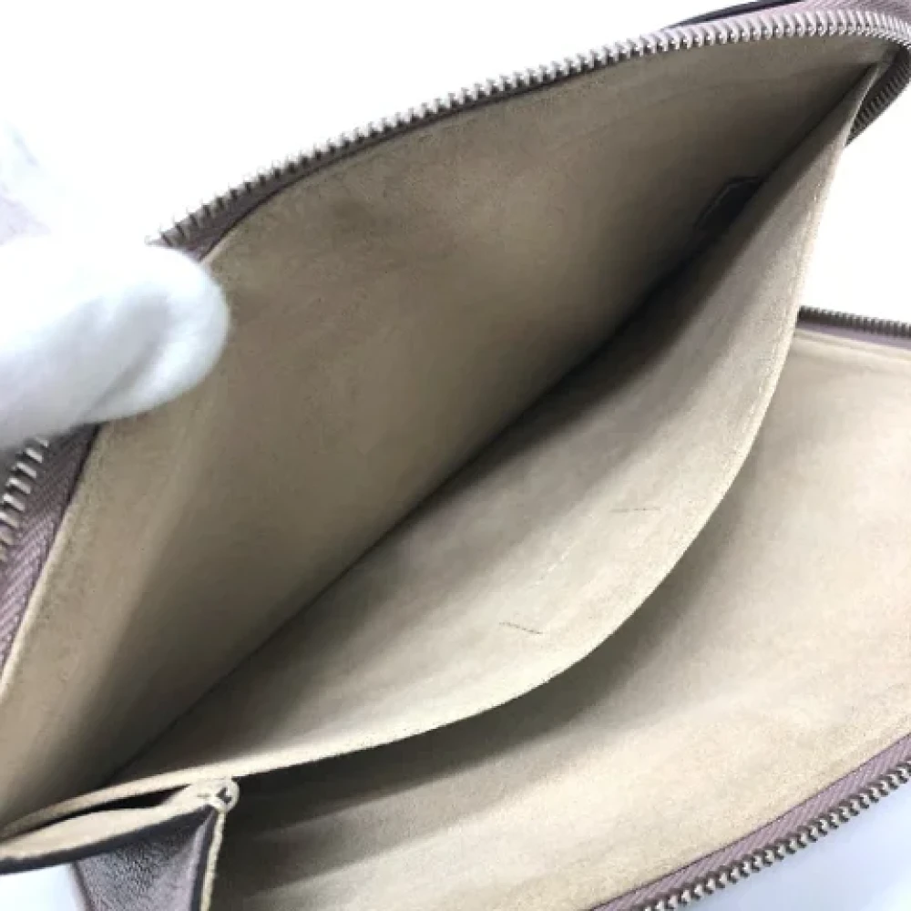 Louis Vuitton Vintage Pre-owned Leather clutches Beige Dames